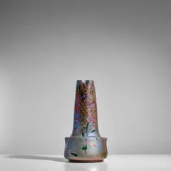 Clement Massier, 'Mistletoe Firework' Vase, earthenware with iridescent glaze, painted mark 'Clement Massier Golfe-Juan a