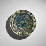 Raoul Lachenal, Iznik-Style Charger, glazed stoneware, artist's signature 'LACHENAL R'