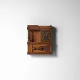 Elena Polenova, Wall Cabinet, carved and painted birch