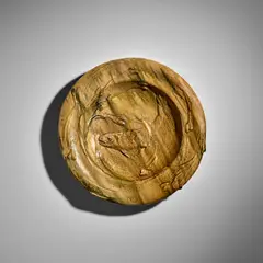 André Metthey, 'Poisson' Charger, glazed stoneware, incised with a monogram roundel 'A
