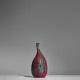 Pierre-Adrien Dalpayrat, Gourd Vase, glazed stoneware, impressed pomegranate mark