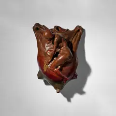 Rupert Carabin, Figural Cistern, glazed earthenware, incised 'R