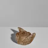 René Lalique, 'Trois Papillon' Inkwell, frosted glass, engraved 'Lalique'