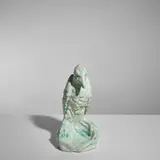 Arthur Craco, Bird-Form Vessel, glazed earthenware, black glaze artist's mark 'ARJ CRACO' and incised 'CRACO'