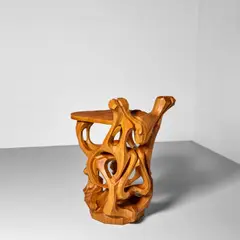 Hans Itel, Anthroposophical Stand, laminated and carved ash