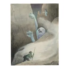 Walter Schnackenberg, In the Mountain Gorge, 1949, watercolor, pen and ink on paper