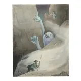 Walter Schnackenberg, In the Mountain Gorge, 1949, watercolor, pen and ink on paper