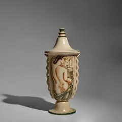 René Buthaud, Important Monumental Vase and Cover, glazed stoneware, glaze mark to the body 'CE VASE A ETE EXECUTE POUR M RIVIERE PHARMACIEN PAR R