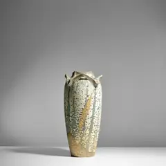 Atelier de Glatigny, Large Vase, shark-skin glazed stoneware, manufacturer's seal
