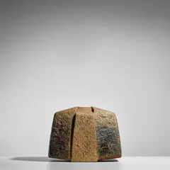 Vessel by Gerald Weigel, glazed stoneware, incised '14 88', impressed with artist's cypher, sold Sep 2025