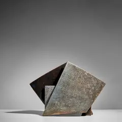 Gerald Weigel, Slab-Form Vase, glazed stoneware, incised '1996', impressed artist's cypher
