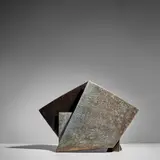 Gerald Weigel, Slab-Form Vase, glazed stoneware, incised '1996', impressed artist's cypher