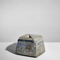 Vessel by Gerald Weigel, glazed stoneware, incised '5 07', impressed artist's cypher, faded paper label 'GERALD WEIGEL Ha-rgasse 7 D-650--GASSHEI, sold Sep 2025