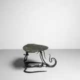 John Haley III, Coffee Table, wrought iron, painted wood, ink mark to metal 'C 2006 HALEY'