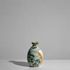 Emile Belet, Vase, for Sèvres, glazed porcelain, molded and decorated with a bird perched on branches, incised underglaze artist's mark 'B