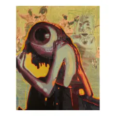 Markus Oehlen, Untitled, 2008, acrylic and silkscreen on canvas