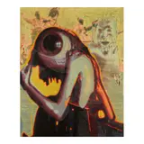 Markus Oehlen, Untitled, 2008, acrylic and silkscreen on canvas