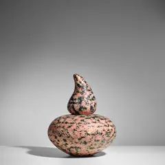 Felicity Aylieff, 'Pink Dragon Drop' Vase and Cover, polychrome ceramic, incised 'F
