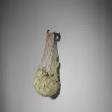 Beth Cavener Stichter, 'Netted Hare', stained cast porcelain in an edition of 12, hemp, bronze