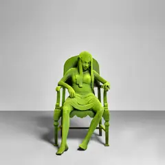 Kim Simonsson, 'Moss Woman', stoneware, nylon fiber
