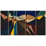 José Ramon Fundora, Cuerpo aéro en espacio dividido, oil on board