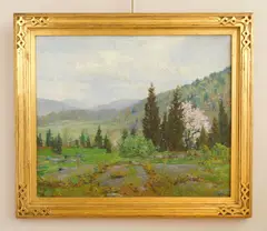 Joseph J. Enneking, Spring Landscape, oil on canvas