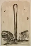 Claes Oldenburg, Bat Spinning At the Speed of Light, lithograph, 1975