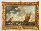 Bonaventura Peeters, Ships at Sea, oil on panel, initialed B. P. lower center
