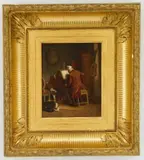 Louis Georges Brillouin, The Musician, oil on panel, 1861