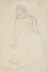 Paul-Albert Besnard, Illustration for La Culti pour la Vie, pencil on paper, 1891