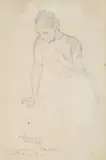 Paul-Albert Besnard, Illustration for La Culti pour la Vie, pencil on paper, 1891