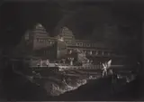 John Martin, Pandemonium mezzotint, 1824, mezzotint