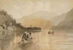 Lucius Richard O'Brien, Rapids ? Morning, watercolor on paper