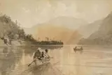 Lucius Richard O'Brien, Rapids ? Morning, watercolor on paper