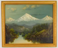 Three Sisters by Eliza Barchus, oil on panel, sold Oct 2024