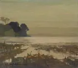 Roy Martell Mason, Morning Mists, oil on canvas, singed Roy M. Mason A. N. A. lower left
