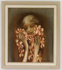 John W. Carroll, First Orchid, oil on canvas, ca. 1928