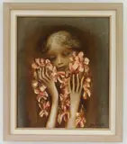 John W. Carroll, First Orchid, oil on canvas, ca. 1928