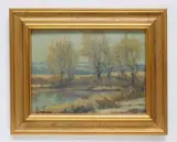 Guy C. Wiggins, Winter Landscape, oil on panel
