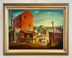 Dan Burne Jones, Rural Scene, oil on canvas, 1940