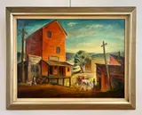 Dan Burne Jones, Rural Scene, oil on canvas, 1940