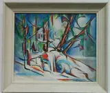 Ida B. Carmichael, Theme from Kalekala- Mimerka of The Snowy Woods, oil on canvas