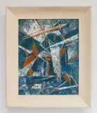 Ida B. Carmichael, Kalevala Theme- Ukko Struck Fire, oil on canvas board
