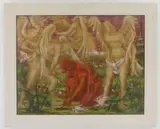 Mary Fife, Burial, oil on panel