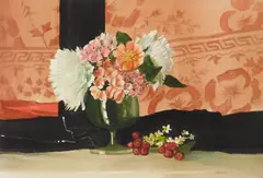 Stow Wengenroth, Flowers in a Glass Vase, watercolor on paper, ca.1950