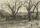 Grace Albee, Forgotten Things (Northampton County, Pennsylvania) wood, engraving, 1942