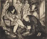 Peggy Bacon, Vanity, drypoint, 1929