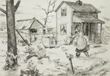 Peggy Bacon, A Full Life, etching, 1942