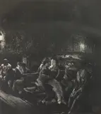 George Bellows, Solitude, lithograph on chine colle, 1917, estate