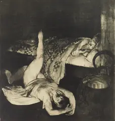 Reducing, Large by George Bellows, lithograph, 1916, estate, sold Oct 2024
